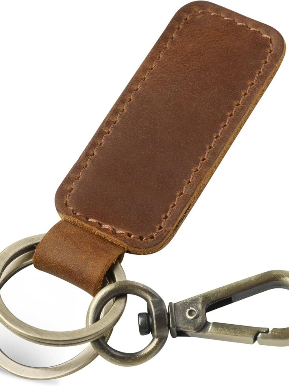 Genuine Leather Car Keychain, Universal Key Fob Keychain, Leather Key Chain Hold